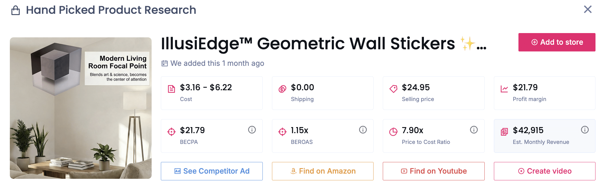 IllusiEdge Geometric Wall Stickers